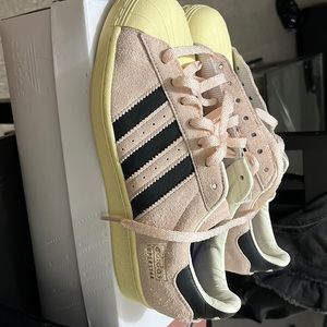 Adidas superstar “pink tint” sneakers